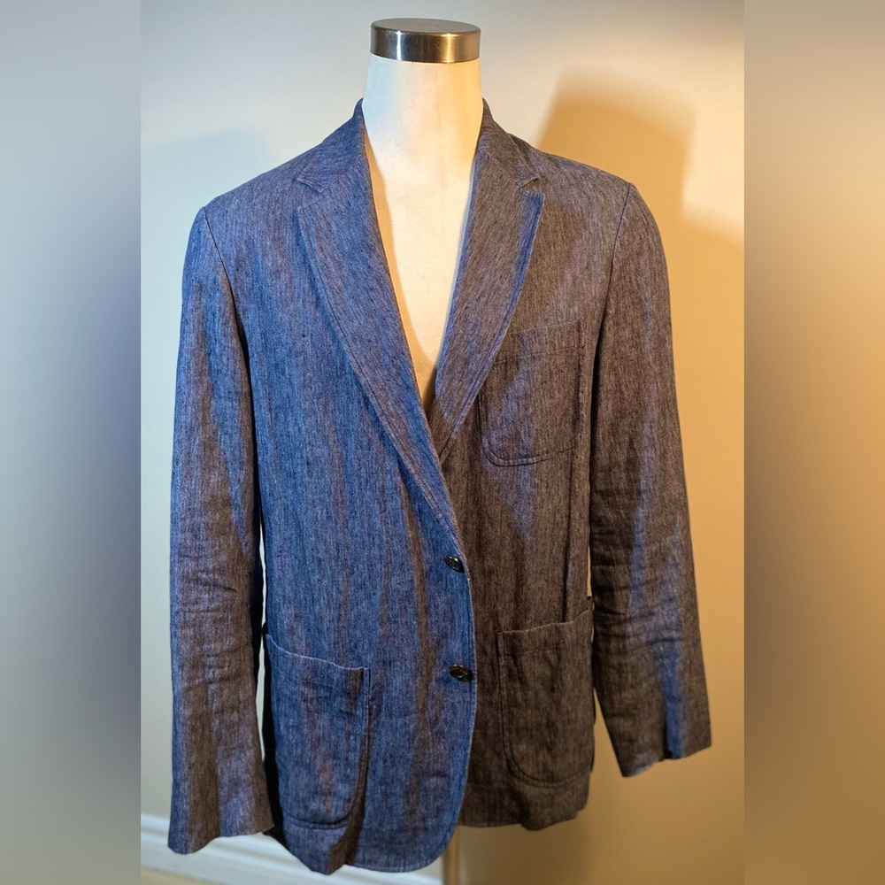 VINCE - Light Blue Linen Blazer - XXL